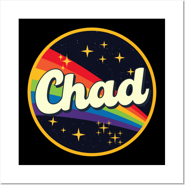 Chad // Rainbow In Space Vintage Style Wall Art by LMW Art